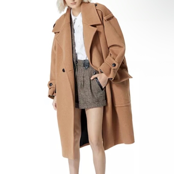 The kooples wool blend oversized belted coat - Picture 15 of 15